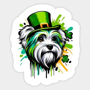 Dandie Dinmont Terrier's Saint Patrick's Day Celebration Sticker